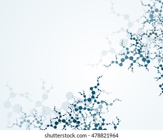 Molecules atom dna Concept of nervous system vector