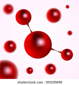 Molecules and Atoms - vector illustration
