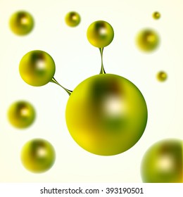 Molecules and Atoms - vector illustration
