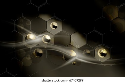 Molecules background, eps10