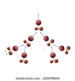 Molecules chain trendy icon on white background for web graphic