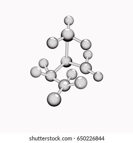 Molecules and chemical formulas isolated on white background. Vector illustration.