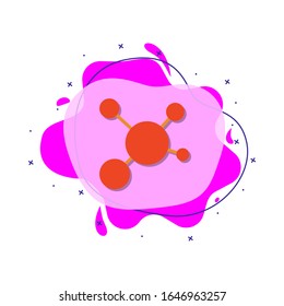 Molecules colored icon. Simple color vector of education icons for ui and ux, website or mobile application
