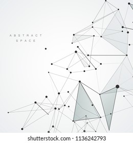 Molecules concept design with connecting dots and lines, neurons and nervous system.