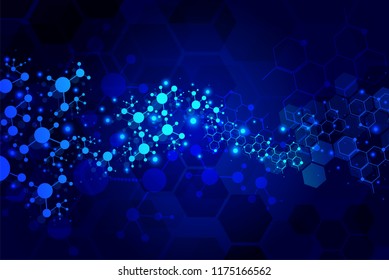 Molecules Concept of neurons and nervous system vector.