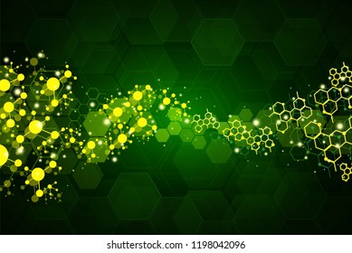 Molecules Concept of neurons and nervous system vector. 