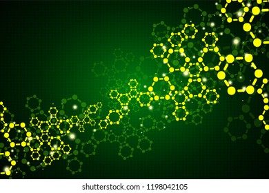 Molecules Concept of neurons and nervous system vector. 