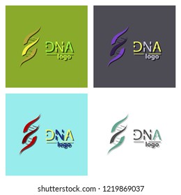 Molecules Concept of neurons and nervous system vector. Set of DNA structures.