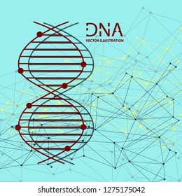 Molecules Concept of neurons and nervous system vector