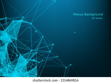 Molecules concept of neurons and nervous system. Scientific medical research. Molecular structure with particles. Science and technology background for banner or flyer. Eps 10 vector illustration
