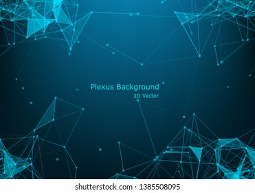 Molecules concept of neurons and nervous system. Scientific medical research. Molecular structure with particles. Science and technology background for banner or flyer. Eps 10 vector illustration