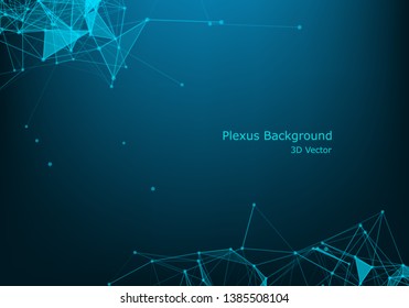 Molecules concept of neurons and nervous system. Scientific medical research. Molecular structure with particles. Science and technology background for banner or flyer. Eps 10 vector illustration