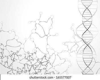 Molecules Concept of neurons and nervous system vector 