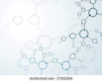 Molecules Concept of neurons and nervous system vector 