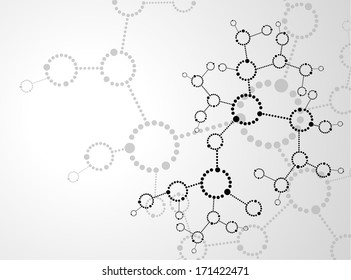 Molecules Concept of neurons and nervous system vector 