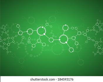 Molecules Concept of neurons and nervous system vector 