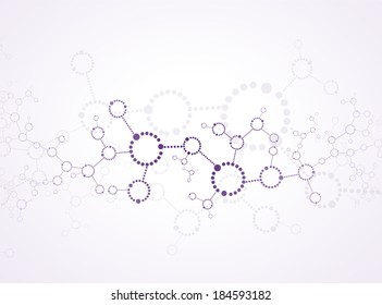 Molecules Concept of neurons and nervous system vector 