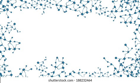 Molecules Concept of neurons and nervous system vector background 