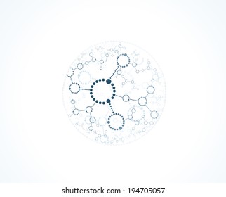Molecules Concept of neurons and nervous system vector 