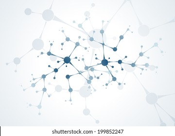 Molecules Concept of neurons and nervous system vector 