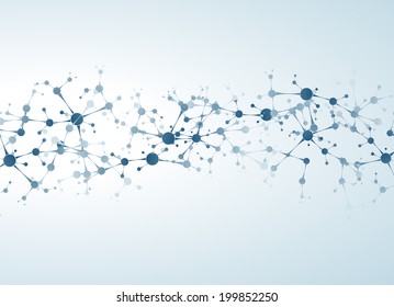 Molecules Concept of neurons and nervous system vector 