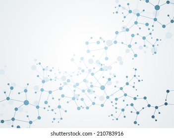 Molecules Concept of neurons and nervous system vector