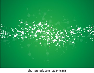 Molecules Concept of neurons and nervous system vector