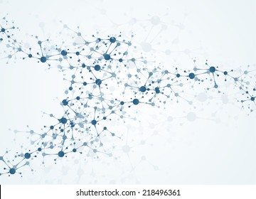Molecules Concept of neurons and nervous system vector