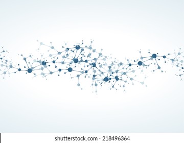 Molecules Concept of neurons and nervous system vector