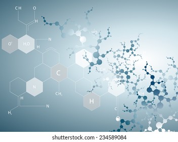 Molecules Concept of neurons and nervous system vector 