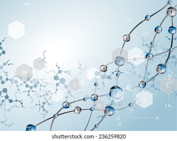 Molecules Concept of neurons and nervous system vector 