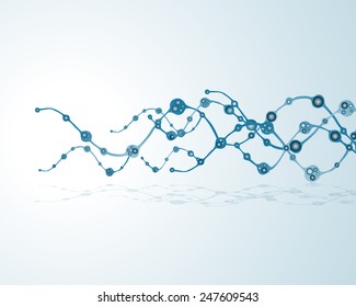 Molecules Concept of neurons and nervous system vector 