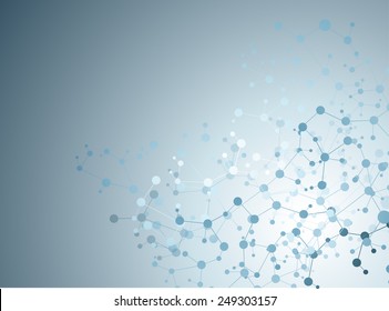 Molecules Concept of neurons and nervous system vector