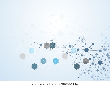 Molecules Concept of neurons and nervous system vector 