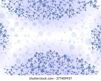 Molecules Concept of neurons and nervous system vector. molecules vector background.