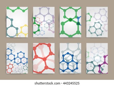 Molecules Concept of neurons and nervous system vector