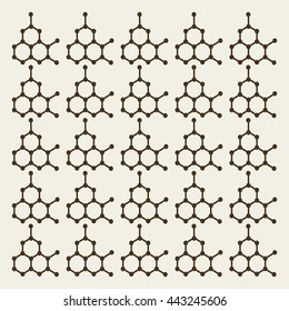 Molecules Concept of neurons and nervous system vector