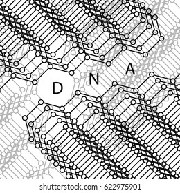 Molecules Concept of neurons and nervous system vector