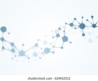 Molecules Concept of neurons and nervous system vector