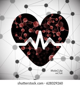 Molecules Concept of neurons and nervous system vector