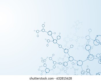 Molecules Concept of neurons and nervous system vector