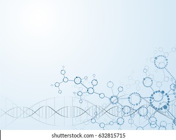 Molecules Concept of neurons and nervous system vector