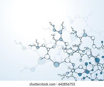 Molecules Concept of neurons and nervous system vector