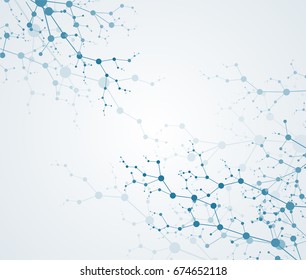 Molecules Concept of neurons and nervous system vector