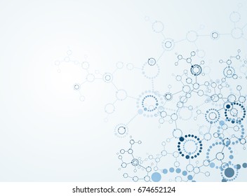 Molecules Concept of neurons and nervous system vector