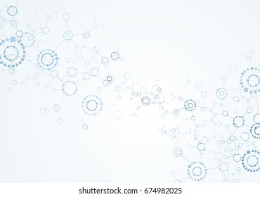 Molecules Concept of neurons and nervous system vector