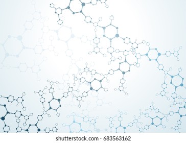Molecules Concept of neurons and nervous system vector