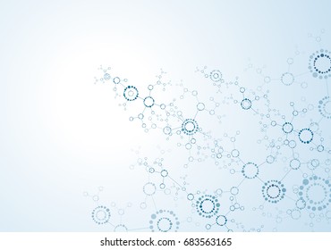 Molecules Concept of neurons and nervous system vector