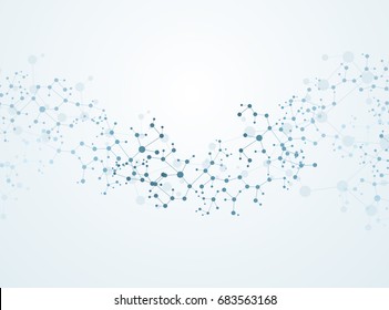 Molecules Concept of neurons and nervous system vector