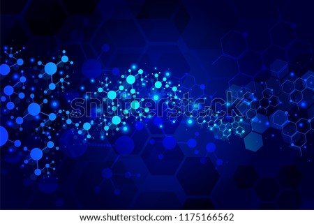 Molecules Concept of neurons and nervous system vector.